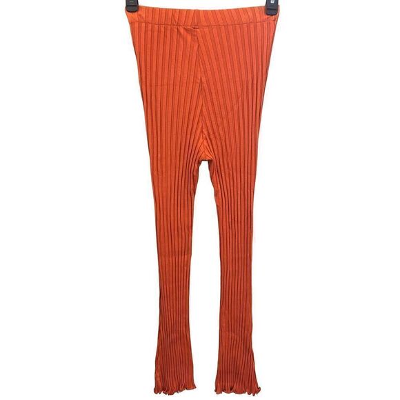 SIMON MILLER Cyrene Ribbed Knit Pants in Burnt Orange NWOT Size Small - Picture 6 of 10